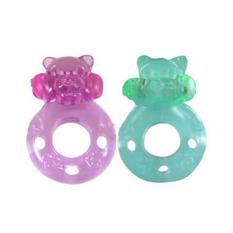 Anneau vibrant power ring bear - couleur : rose pas cher