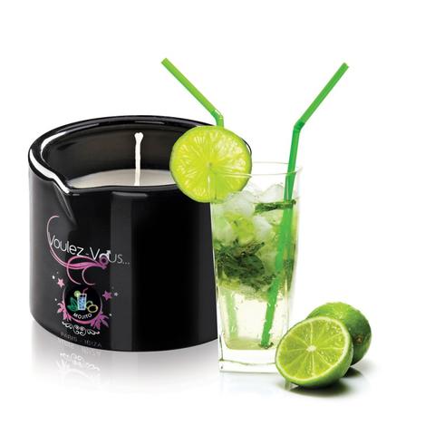 Bougie de massages gourmande mojito allume-moi pas cher