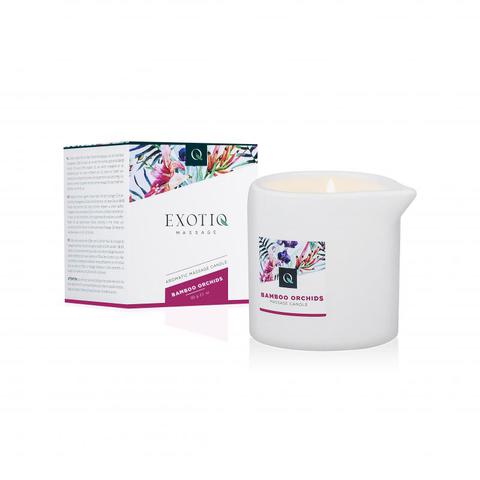 Bougie de massages orchidées en bambou exotiq - 60 g pas cher