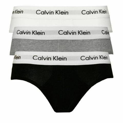 Calvin klein 3 pack - blanc / gris / noir pas cher