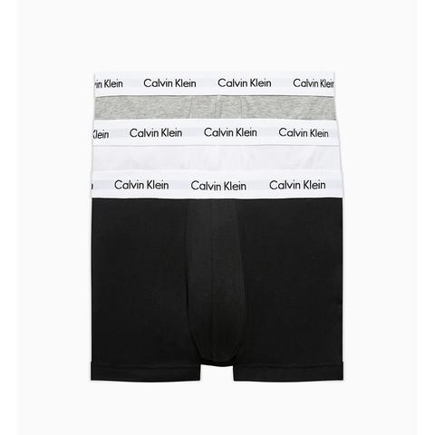 Calvin klein 3 pack - blanc / gris / noir pas cher