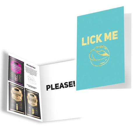 Carte de voeux naughty notes lick me pas cher