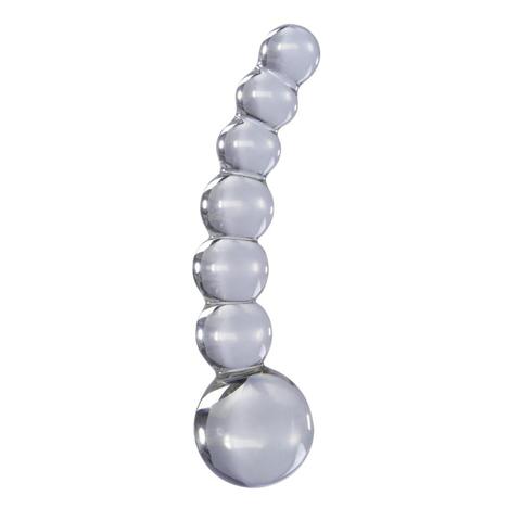 Chapelet anal transparent en verre icicles n°66 pas cher