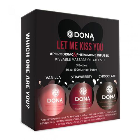 Coffret cadeaux de l'huile de massages dona - 3 x 30 ml pas cher