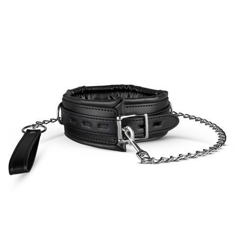 Collier avec laisse cooper - noir pas cher