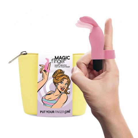 Doigt vibrant bunny magic finger rose pas cher