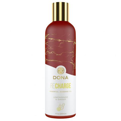 Dona - huiles essentielle de massages végétalienne recharge lemongrass & ginger pas cher
