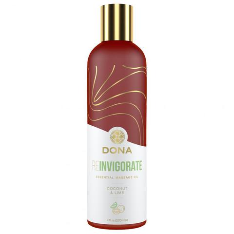 Dona - huiles essentielle de massages végétalienne reinvigorate coconut lime pas cher