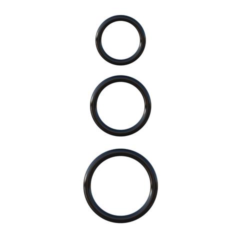 Fantasy c-ringz 3 cockrings silicone stamina noir pas cher