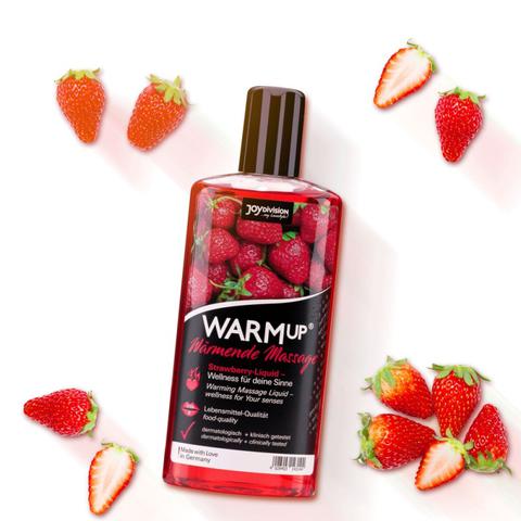 Huiles de massages gourmande chauffante warmup fraise pas cher