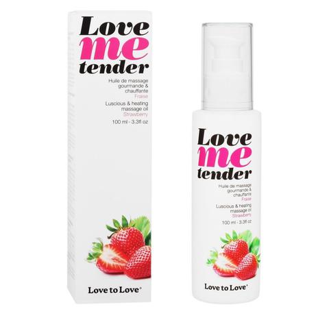 Huiles gourmande et chauffante love me tender fraise pas cher