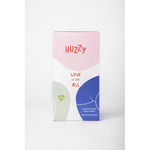 Huzzy - packs de 12 préservatifs vegan pas cher