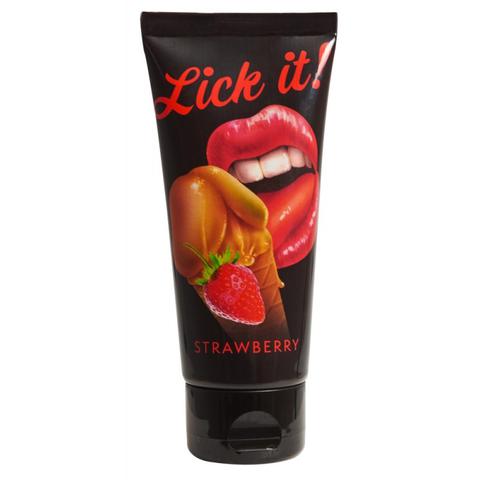 Lubrifiants eau comestible lick it! 100 ml - parfums : fraise pas cher