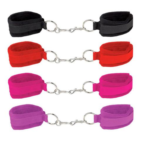 Menottes velcro cuffs - couleur : noir pas cher