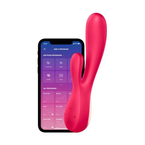 Mono flex rouge satisfyer vibromasseurs rabbit connecté pas cher