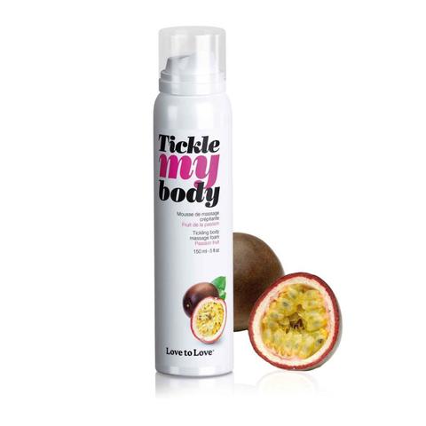 Mousse de massages crépitante tickle my body fruit de la passion pas cher