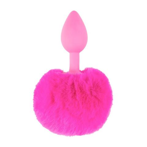 Plugs anal bunny tail neon rose pas cher