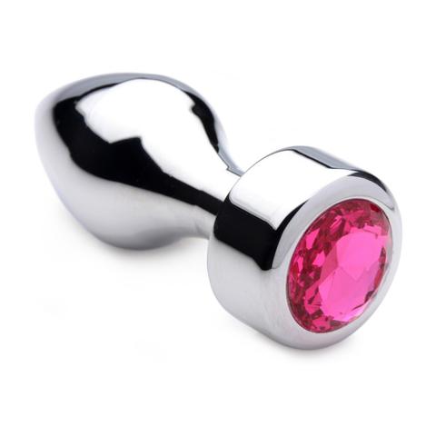 Plugs anal métal weighted bijou pink gem medium pas cher
