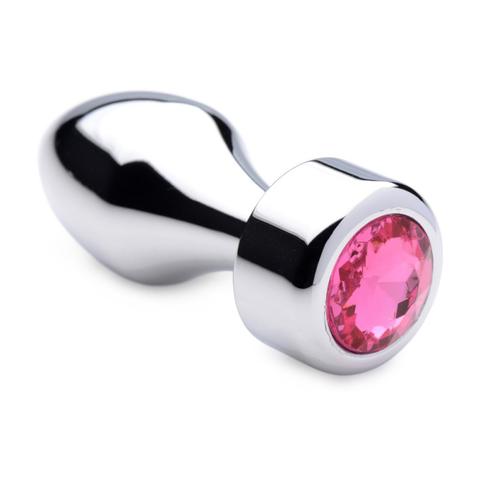 Plugs anal métal weighted bijou pink gem small pas cher