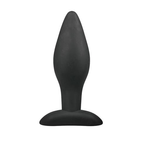 Plugs anal noir en silicone - medium pas cher