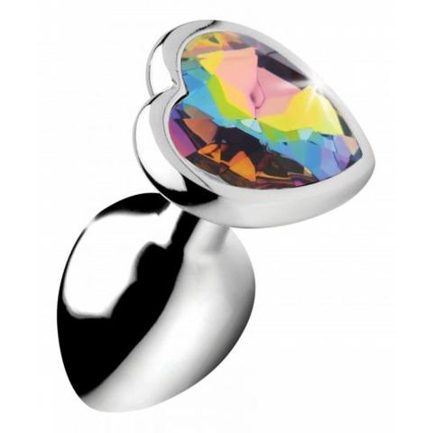 Plugs anal rainbow heart - taille small pas cher
