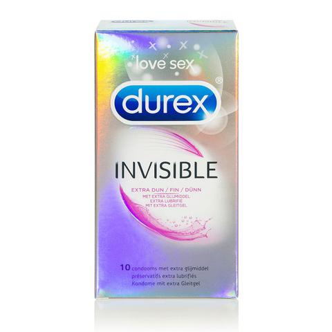 Préservatifs invisible extra lubrifié boite de 10 pas cher