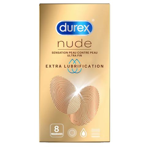Préservatifs nude extra lubrification boite de 8 pas cher