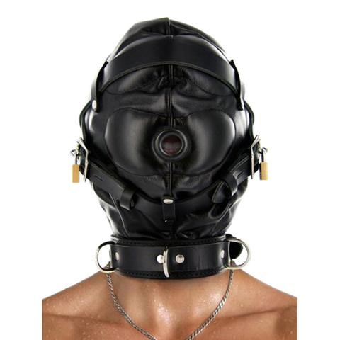 Sensory deprivation - cagoule en cuir pas cher