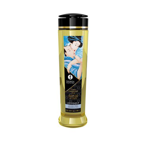 Shunga - huiles de massages adorable / coconut thrills - 240 ml pas cher