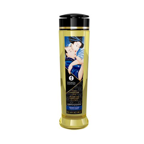 Shunga - huiles de massages de séduction midnight flower - 240 ml pas cher