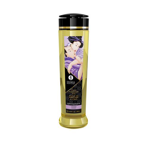 Shunga - huiles de massages sensation / lavende - 240 ml pas cher