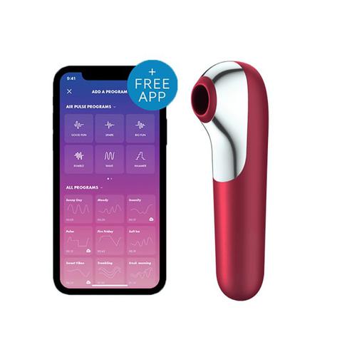 Stimulateurs connecté satisfyer dual love rouge pas cher