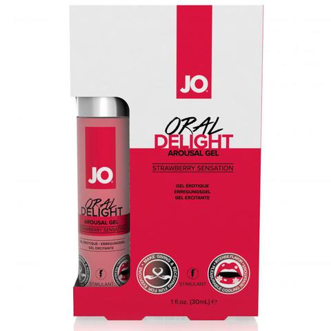 System jo - gel clitoridien stimulant oral delight fraise - 30 ml pas cher