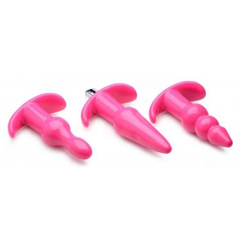 Thrill trio plugs anal - packs de 3 - rose pas cher