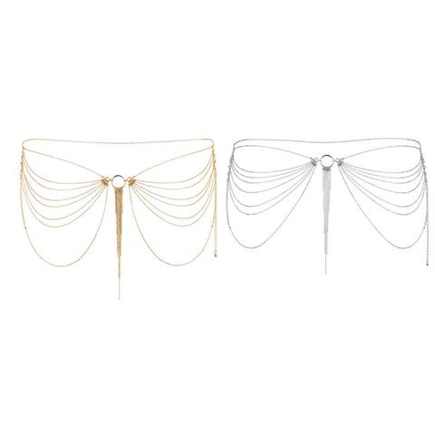 Tour de taille chainettes métalliques magnifique - couleur : argent pas cher