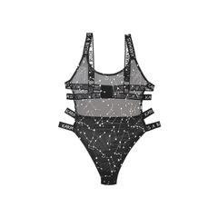 Body avec un zodiac print - noir / métallique pas cher