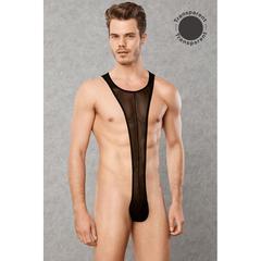 Body transparent pour hommes - noir pas cher