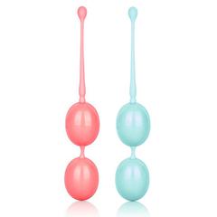 Boules de geisha weighted kegel balls ergonomically - couleur : rose pas cher