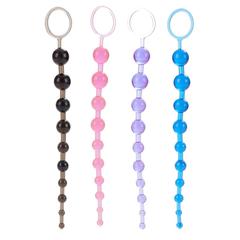 Chapelet anal x-10 beads - couleur : violet parme pas cher