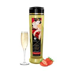 Huiles de massages érotique vin pétillant et fraise 240 ml pas cher