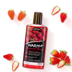 Huiles de massages gourmande chauffante warmup fraise pas cher