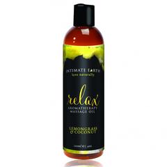 Intimate earth - relax huiles de massages à la citronnelle et à la noix de coco - 120 ml pas cher