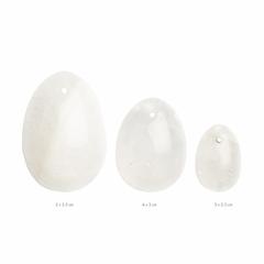 La gemmes - ensembles d'œufs de yoni 3 pièces - cristal de roche pas cher