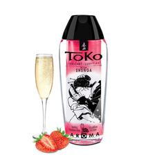 Lubrifiants eau toko aroma vin pétillant et fraise 165 ml pas cher