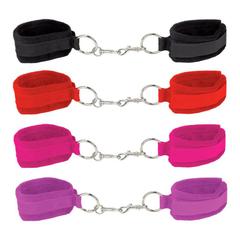 Menottes velcro cuffs - couleur : rose pas cher