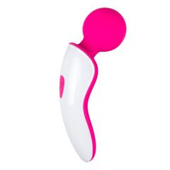 Mini wand masseur - rose / blanc pas cher