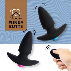 Packs de 2 plugs anal vibrants télécommandés funkybutts pas cher