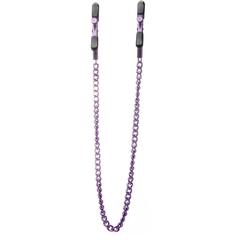 Pinces à seins avec chaine ajustables violettes pas cher