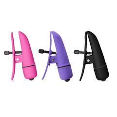 Pinces à tétons vibrantes nipplettes - couleur : noir pas cher
