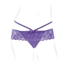 Pipedream culottes ouverte + œuf vibrant crotchless thrill-her prune pas cher